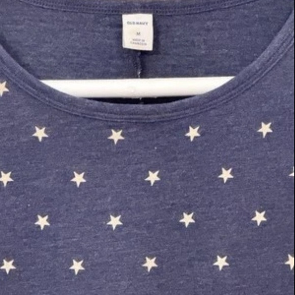 Women's Navy Star Print Top - Picture 3 of 4